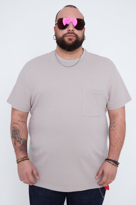 Men’s Crew Neck Textured Waffle Tee