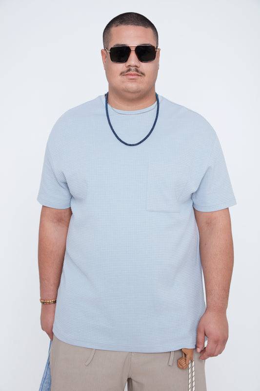 Men’s Crew Neck Textured Waffle Tee