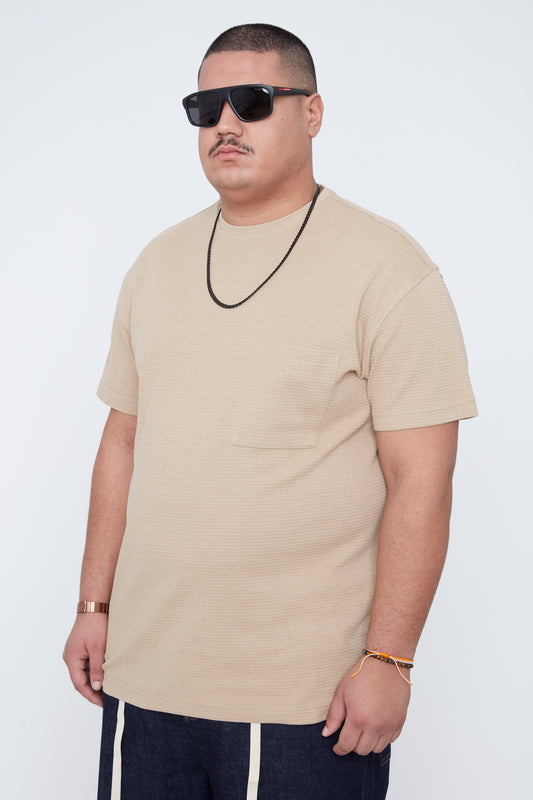 Men’s Crew Neck Textured Waffle Tee