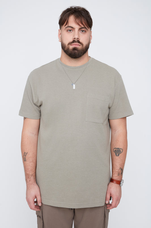 Men’s Crew Neck Textured Waffle Tee