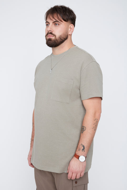 Men’s Crew Neck Textured Waffle Tee