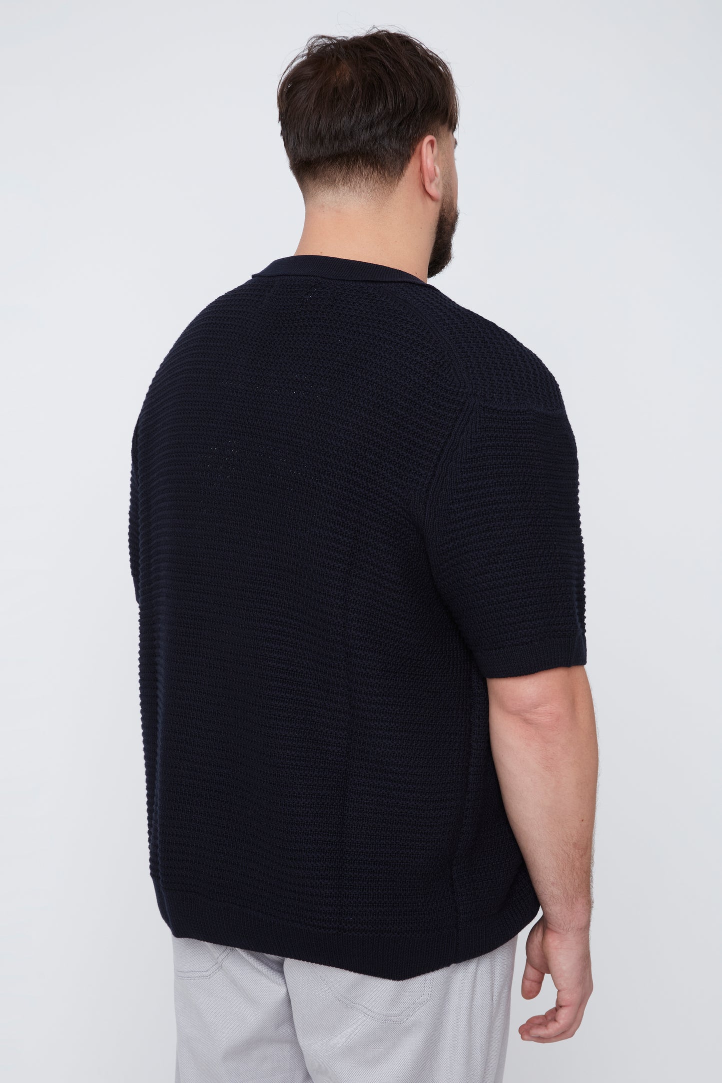 Men’s Plated Sweater Knit Shirt