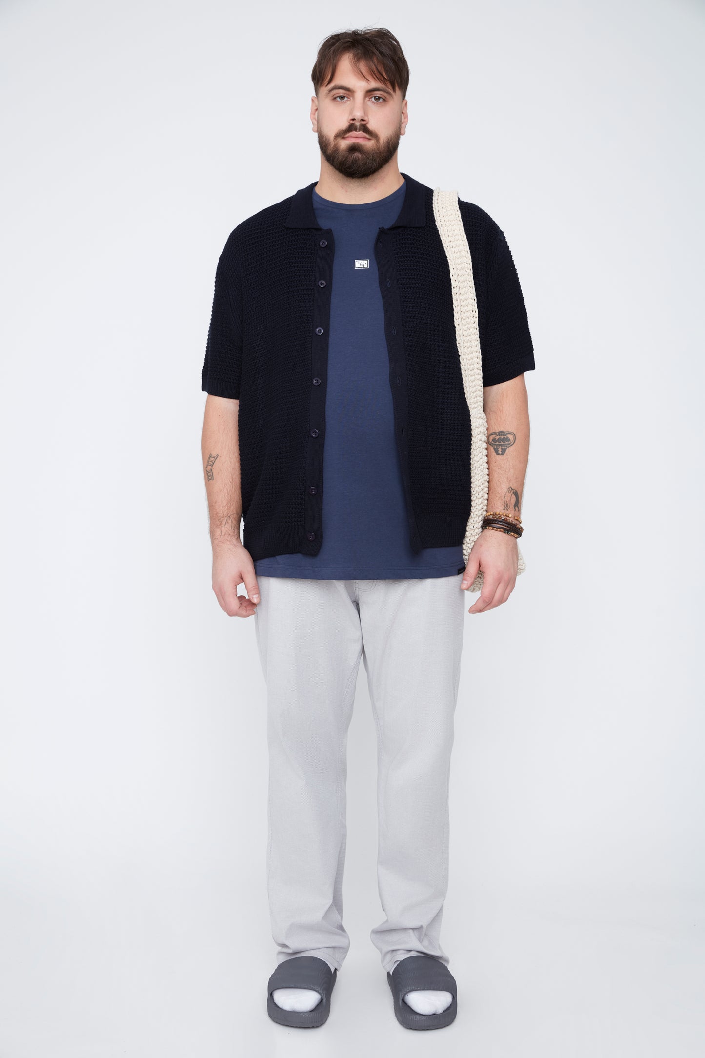 Men’s Plated Sweater Knit Shirt