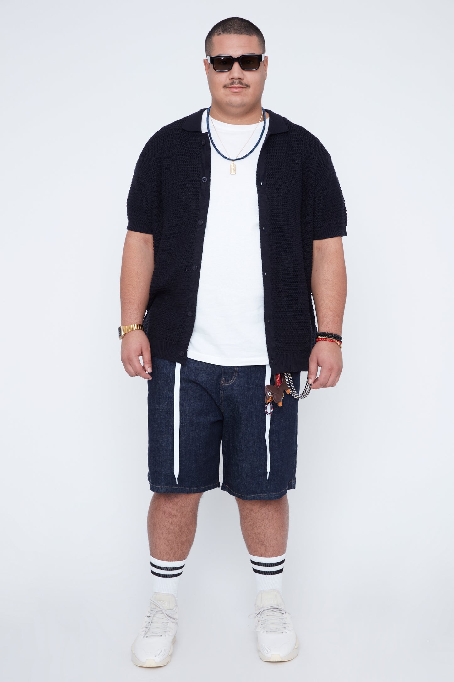 Men’s Plated Sweater Knit Shirt