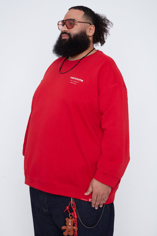 Sweat-shirt à col rond en molleton français pour homme