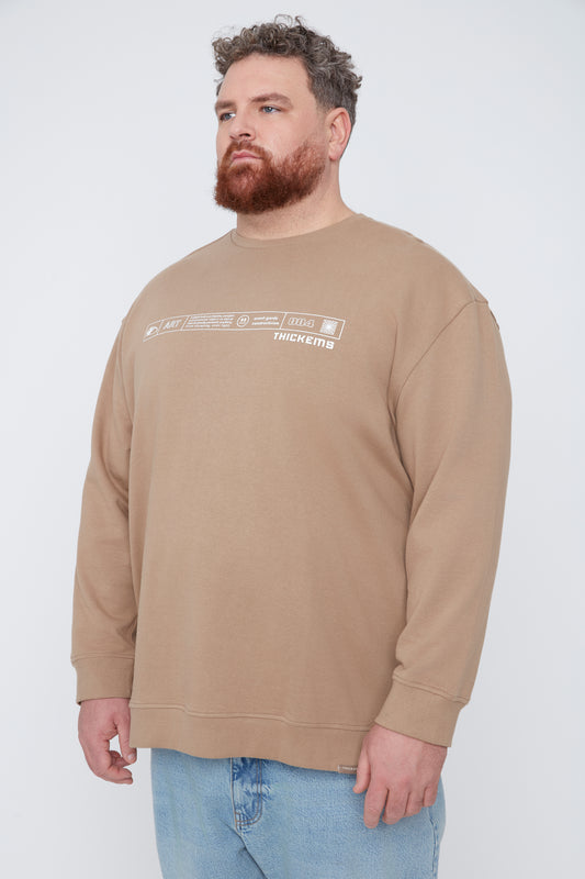 Sweat-shirt à col rond pour homme avec motif