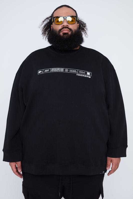 Sweat-shirt à col rond pour homme avec motif