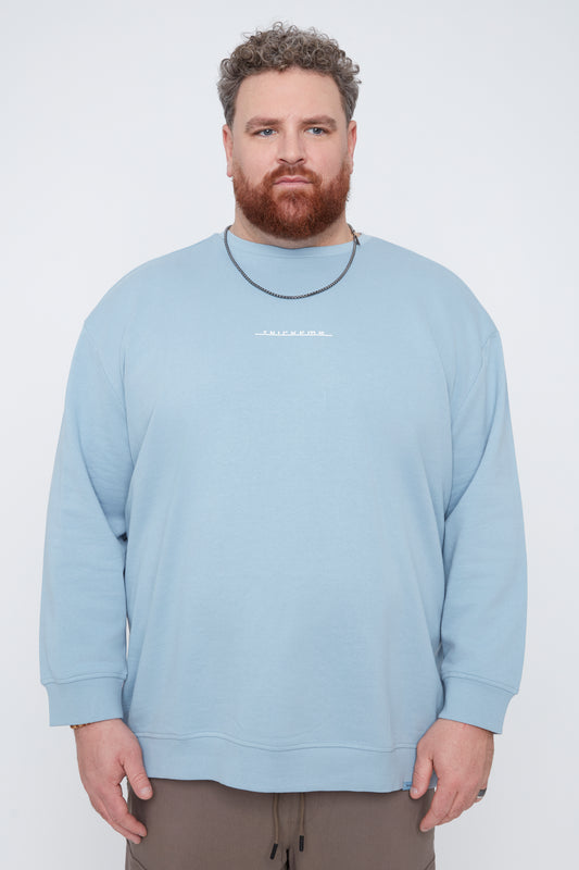 Sweat-shirt à col rond en molleton imprimé
