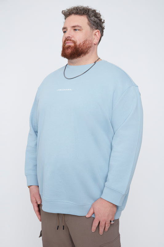 Sweat-shirt à col rond en molleton imprimé
