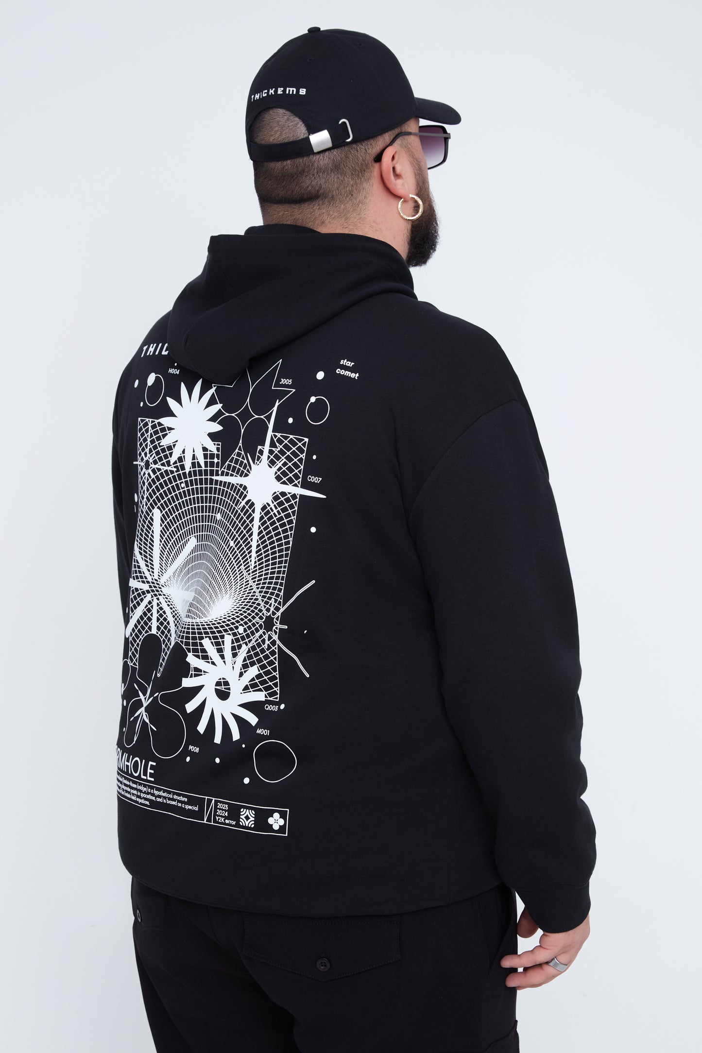 Sweat à capuche graphique en molleton français pour homme 