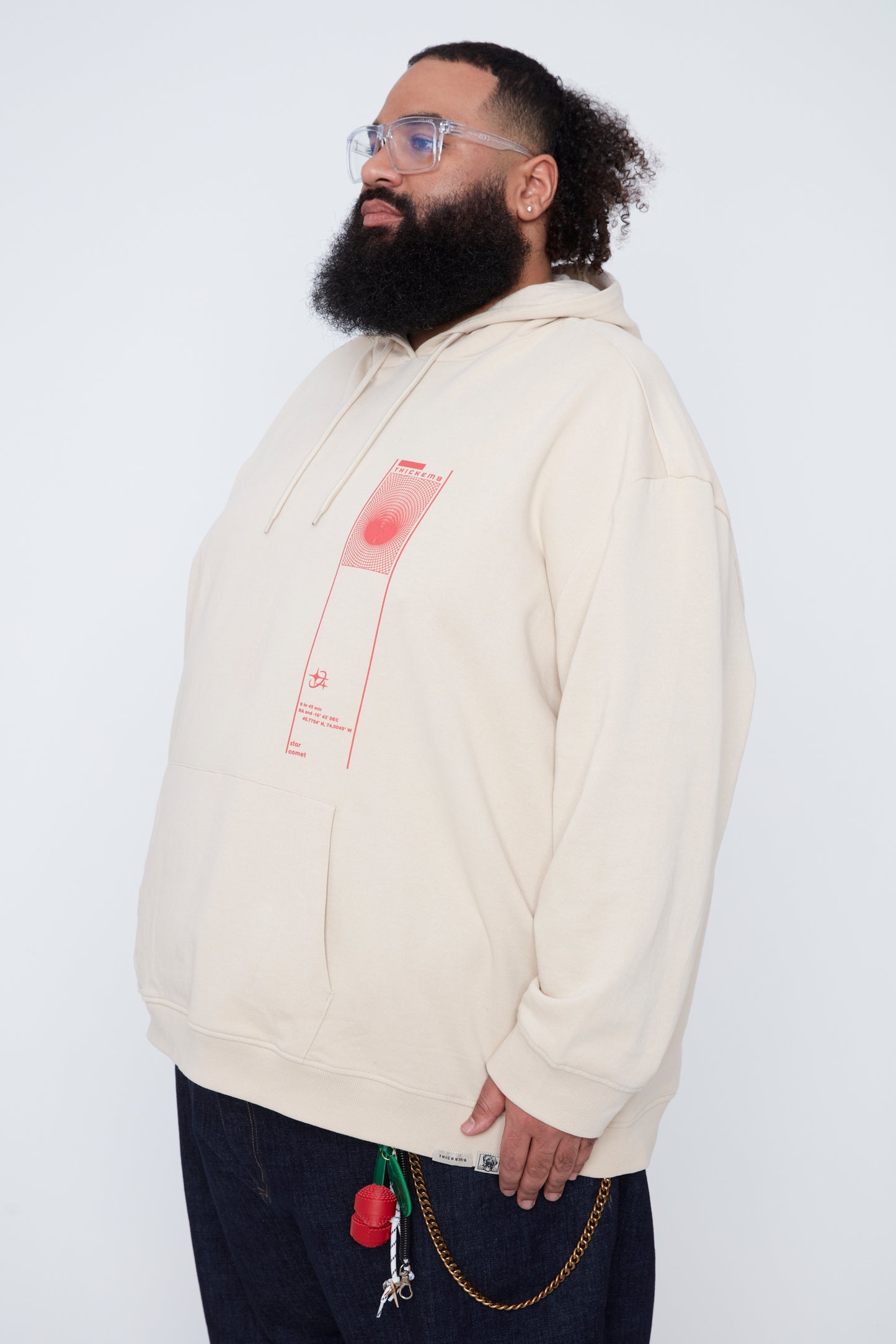 Sweat à capuche graphique en molleton français pour homme 