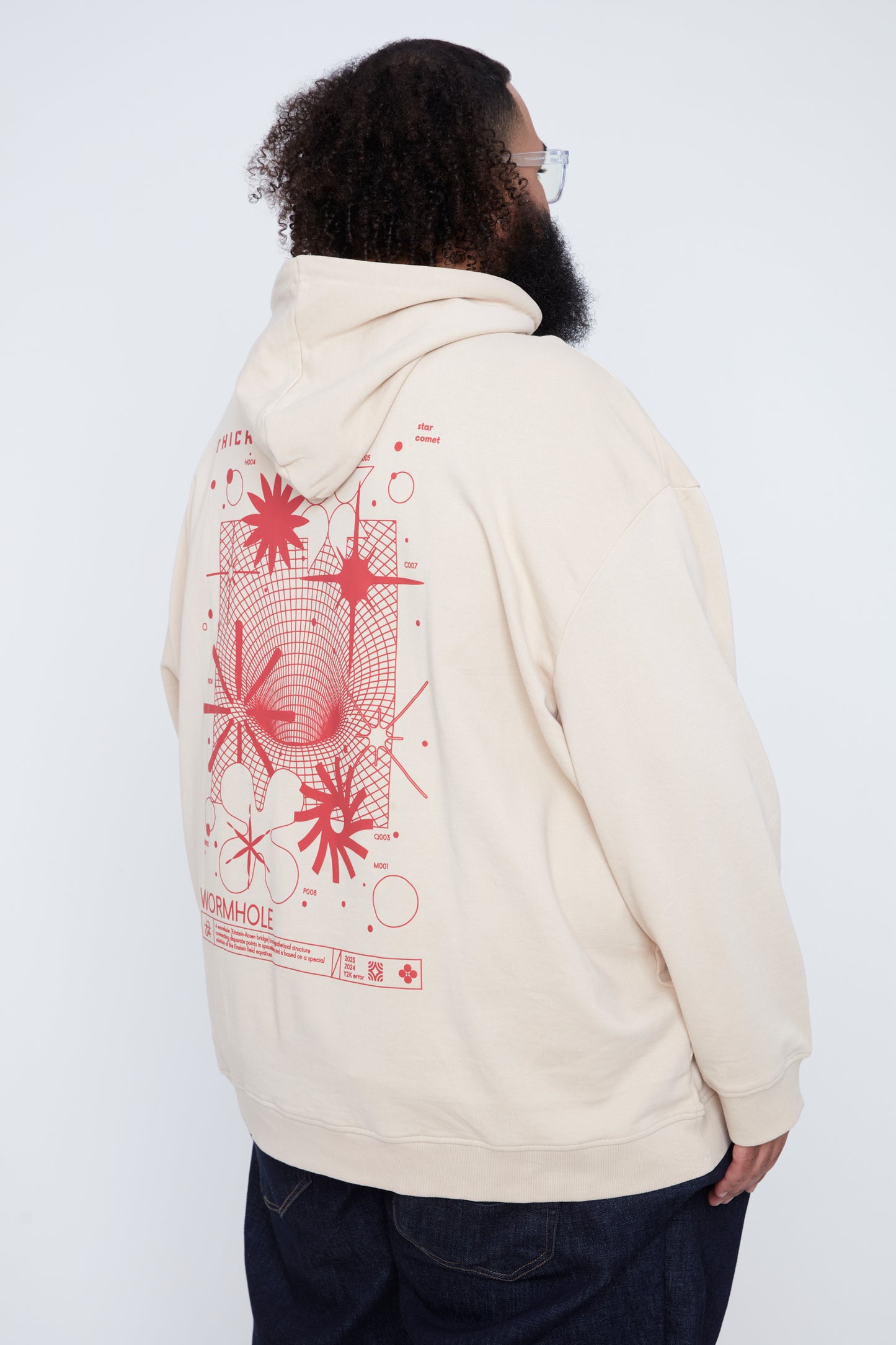 Sweat à capuche graphique en molleton français pour homme 