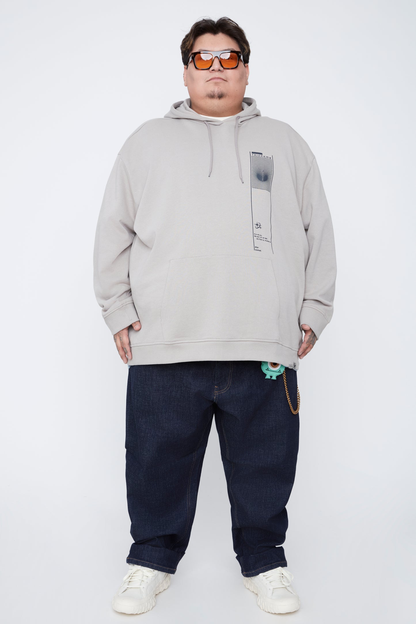 Sweat à capuche graphique en molleton français pour homme 