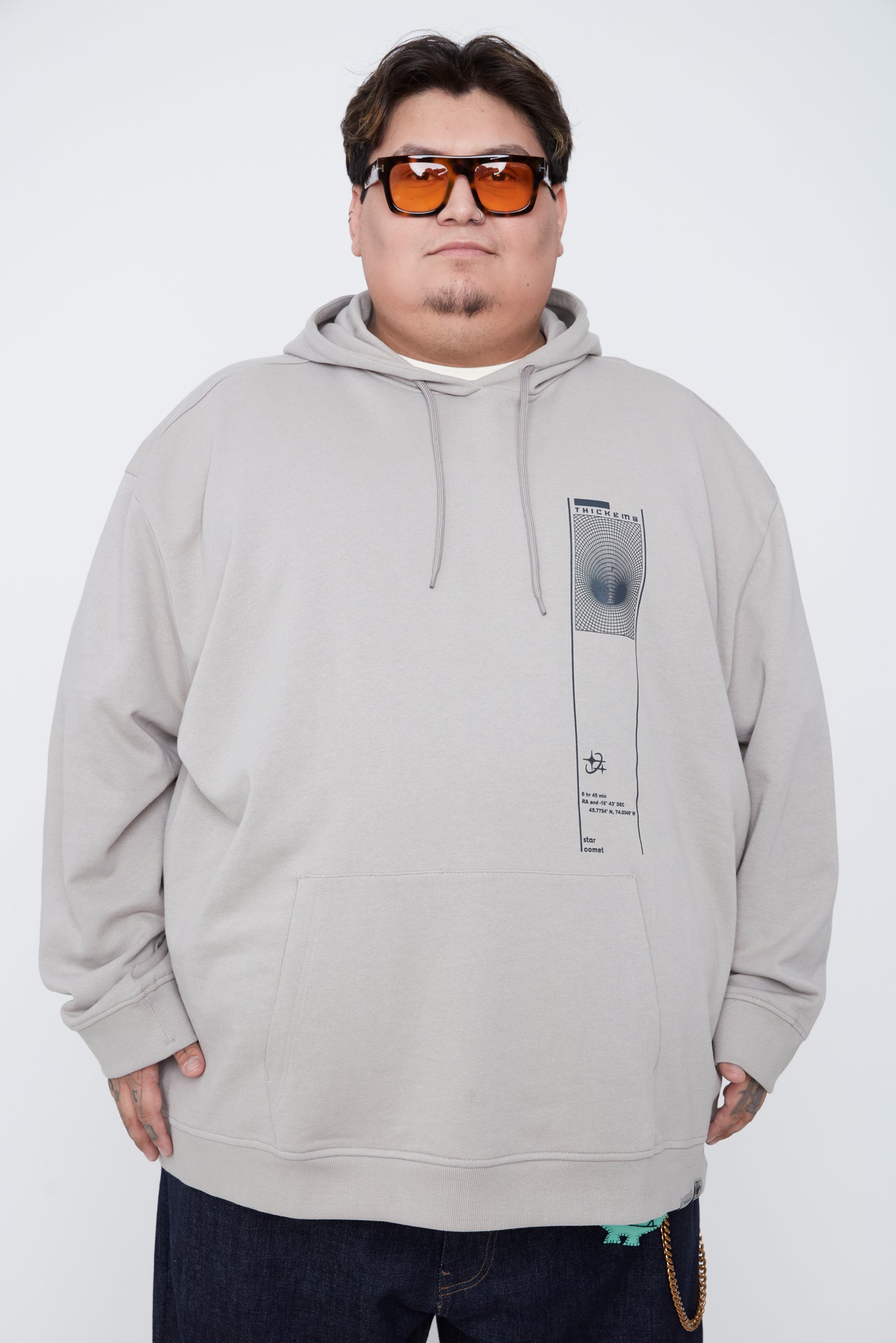 Sweat à capuche graphique en molleton français pour homme 