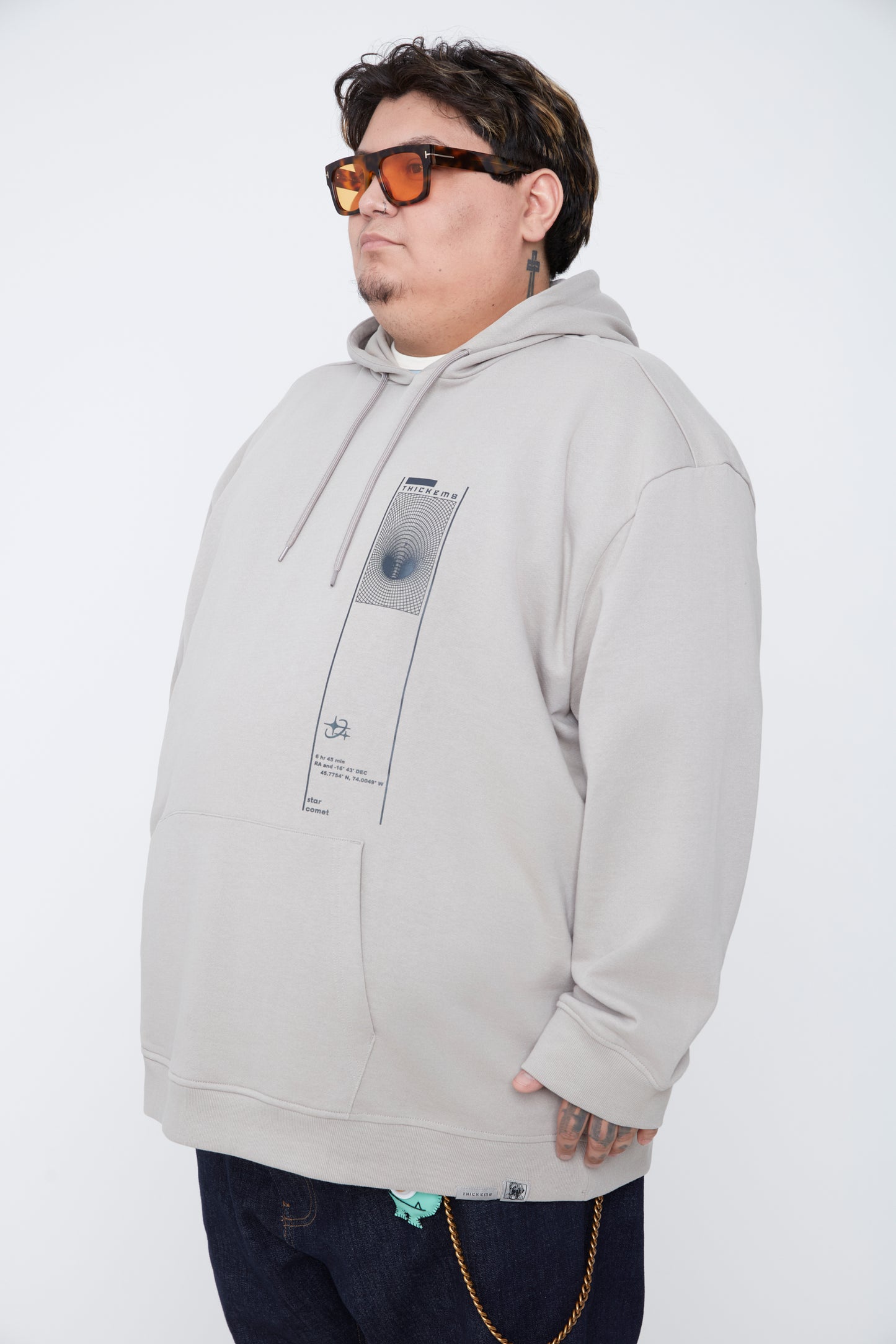 Sweat à capuche graphique en molleton français pour homme 