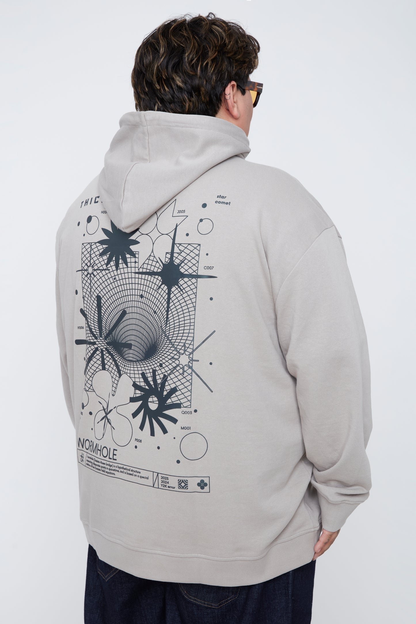 Sweat à capuche graphique en molleton français pour homme 