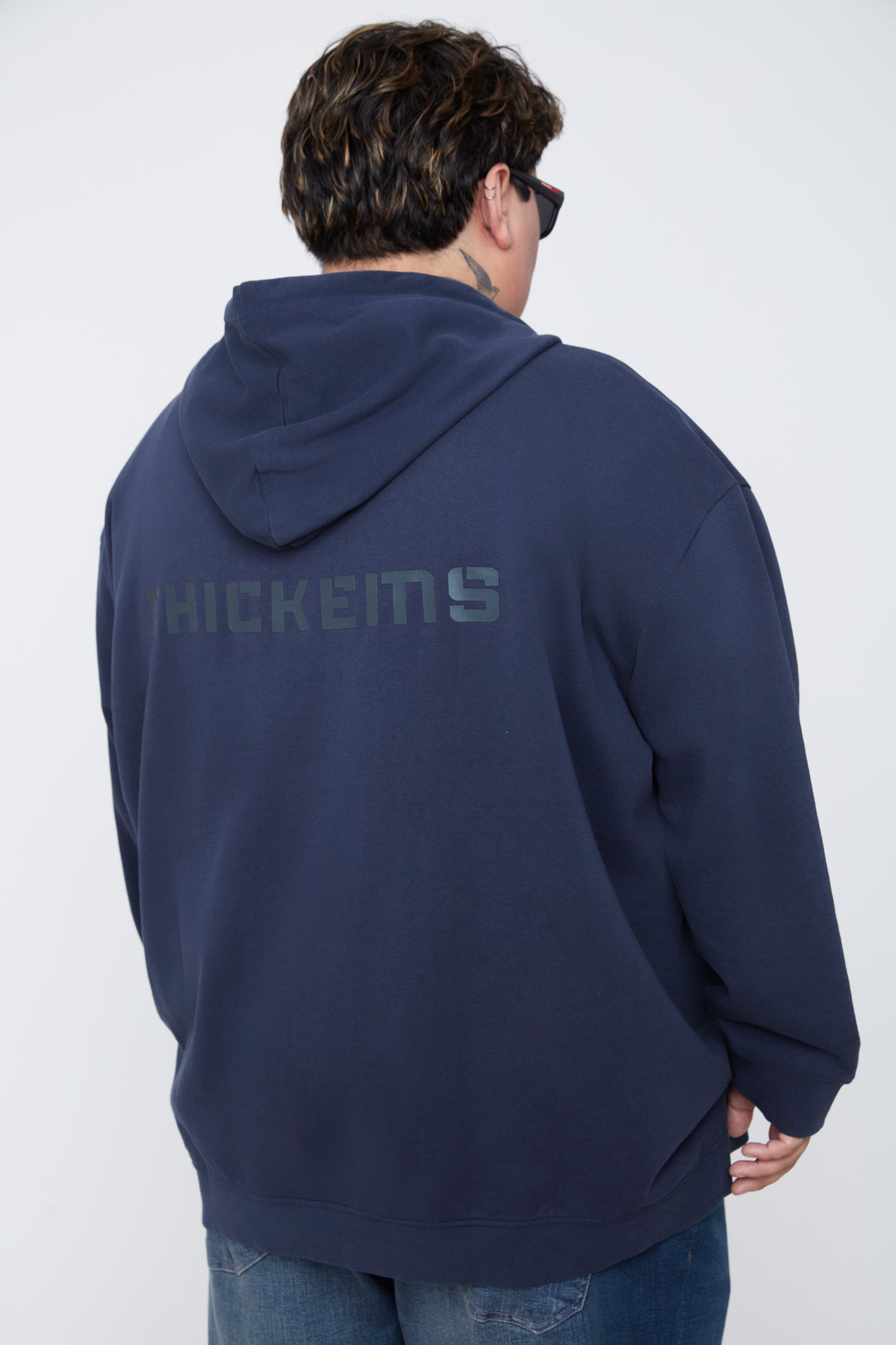 Sweat à capuche zippé en molleton délavé pour homme