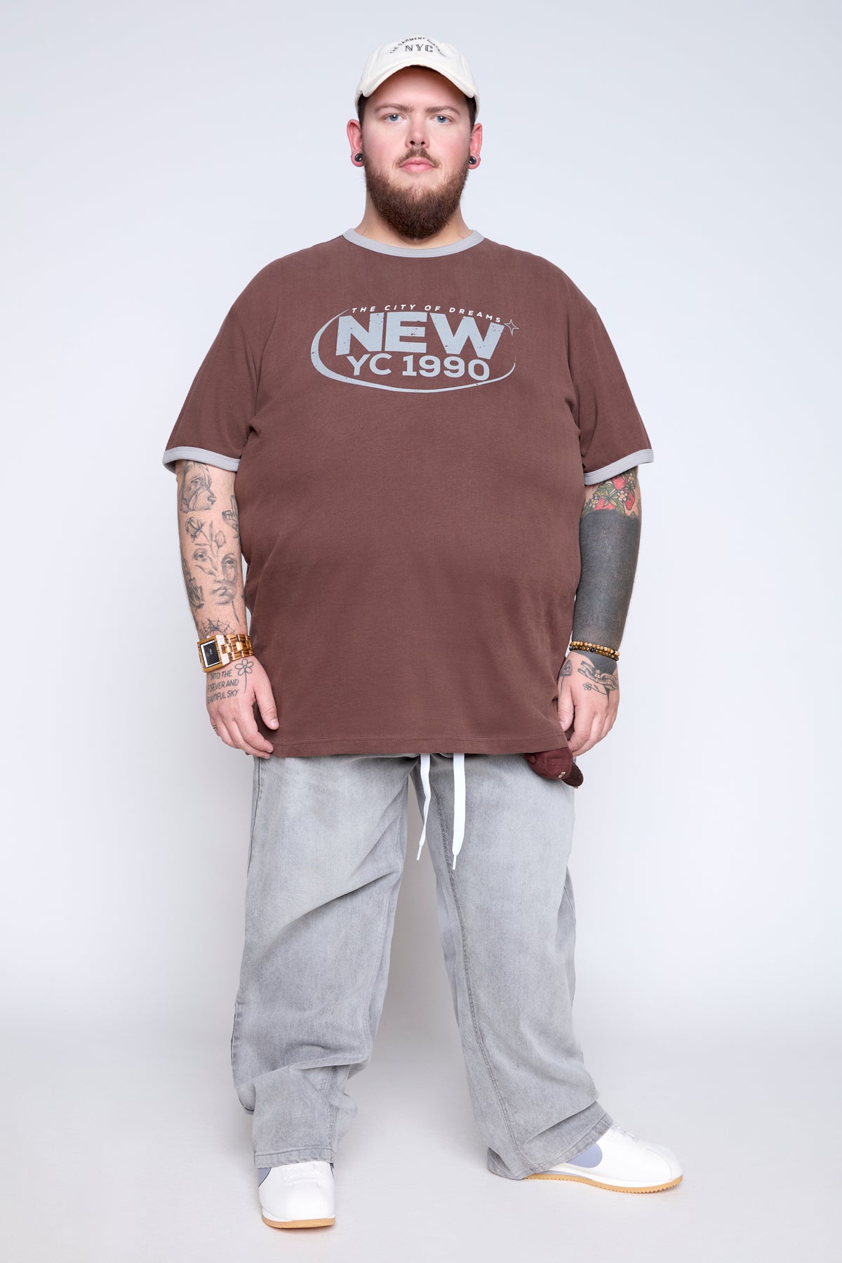New YC 1990 Ringer Graphic Tee