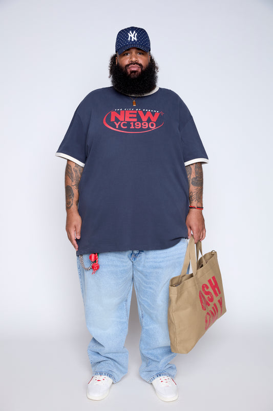 New YC 1990 Ringer Graphic Tee