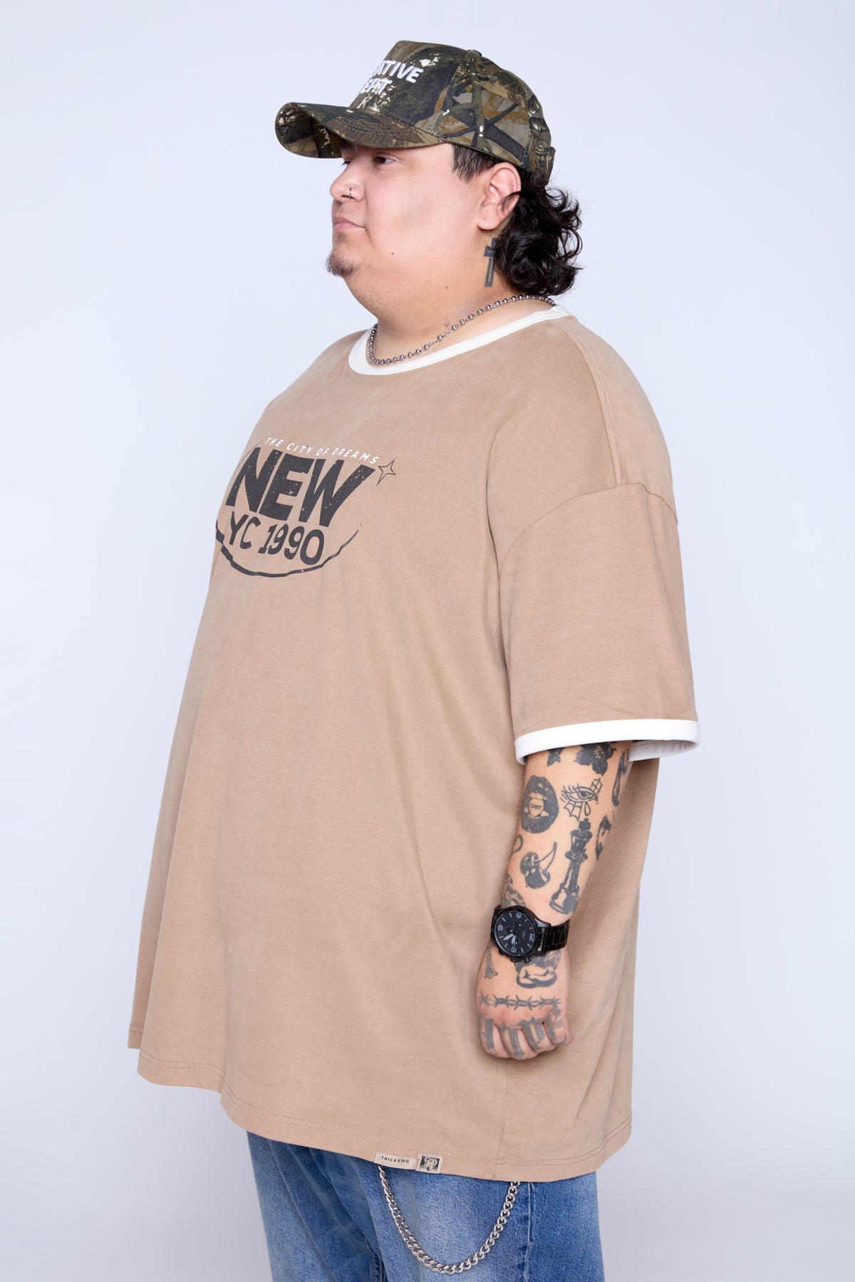 New YC 1990 Ringer Graphic Tee