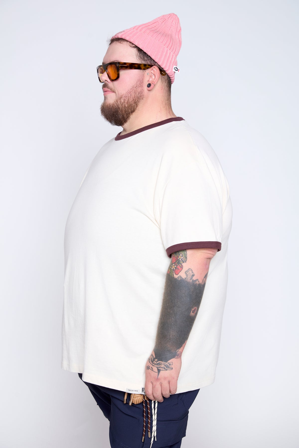 Contrast Ringer Crew Neck Tee