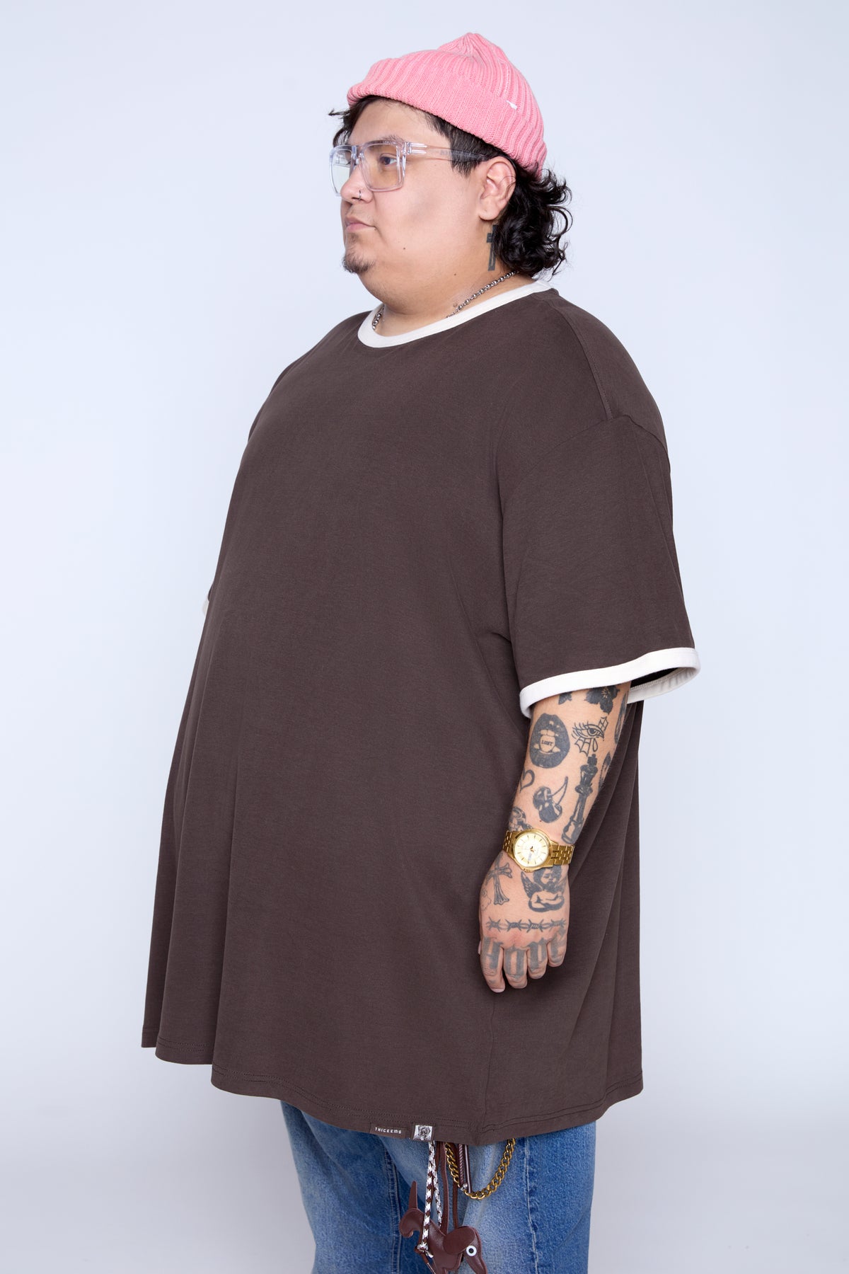 Contrast Ringer Crew Neck Tee
