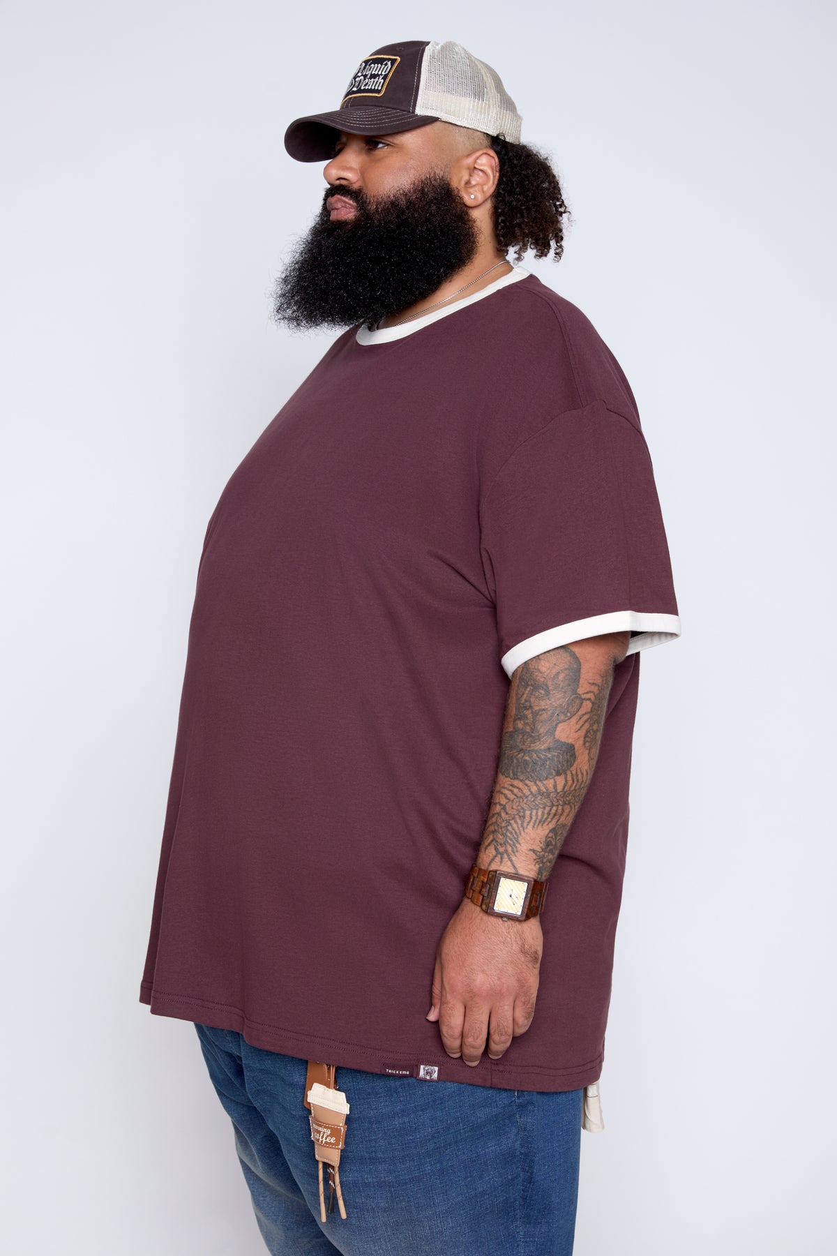 Contrast Ringer Crew Neck Tee
