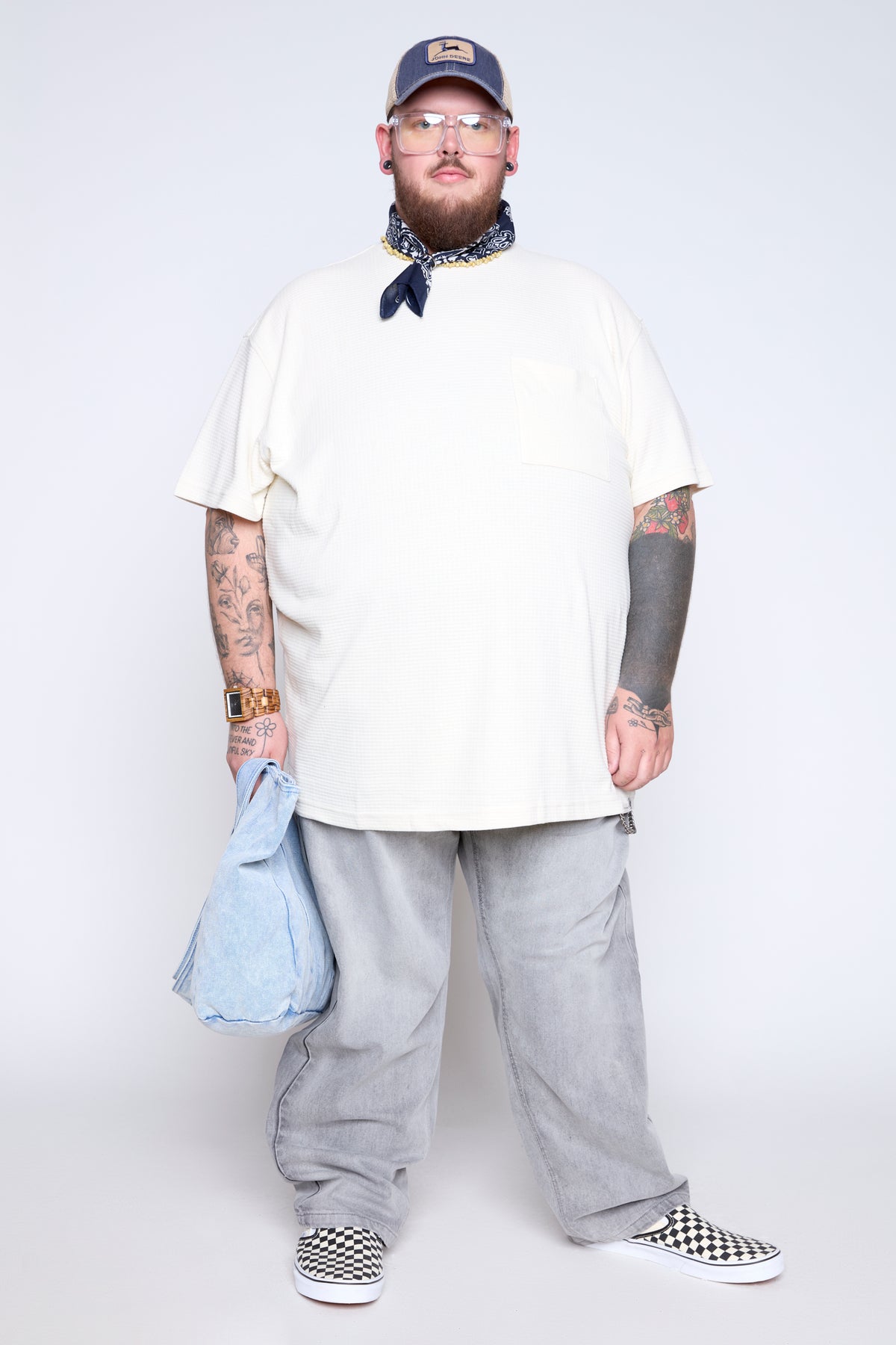 Textured Knit Pocket Tee
