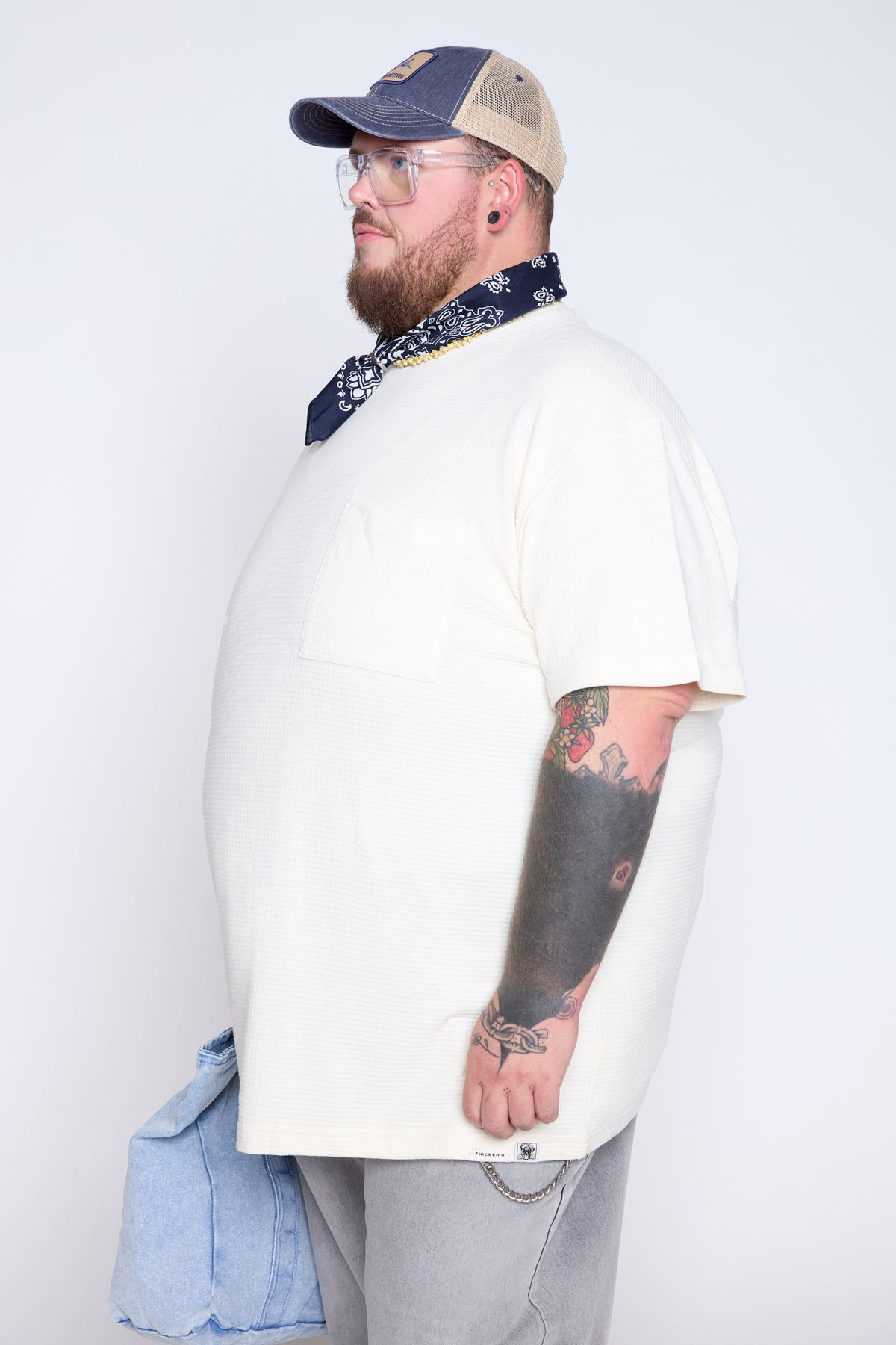 Textured Knit Pocket Tee
