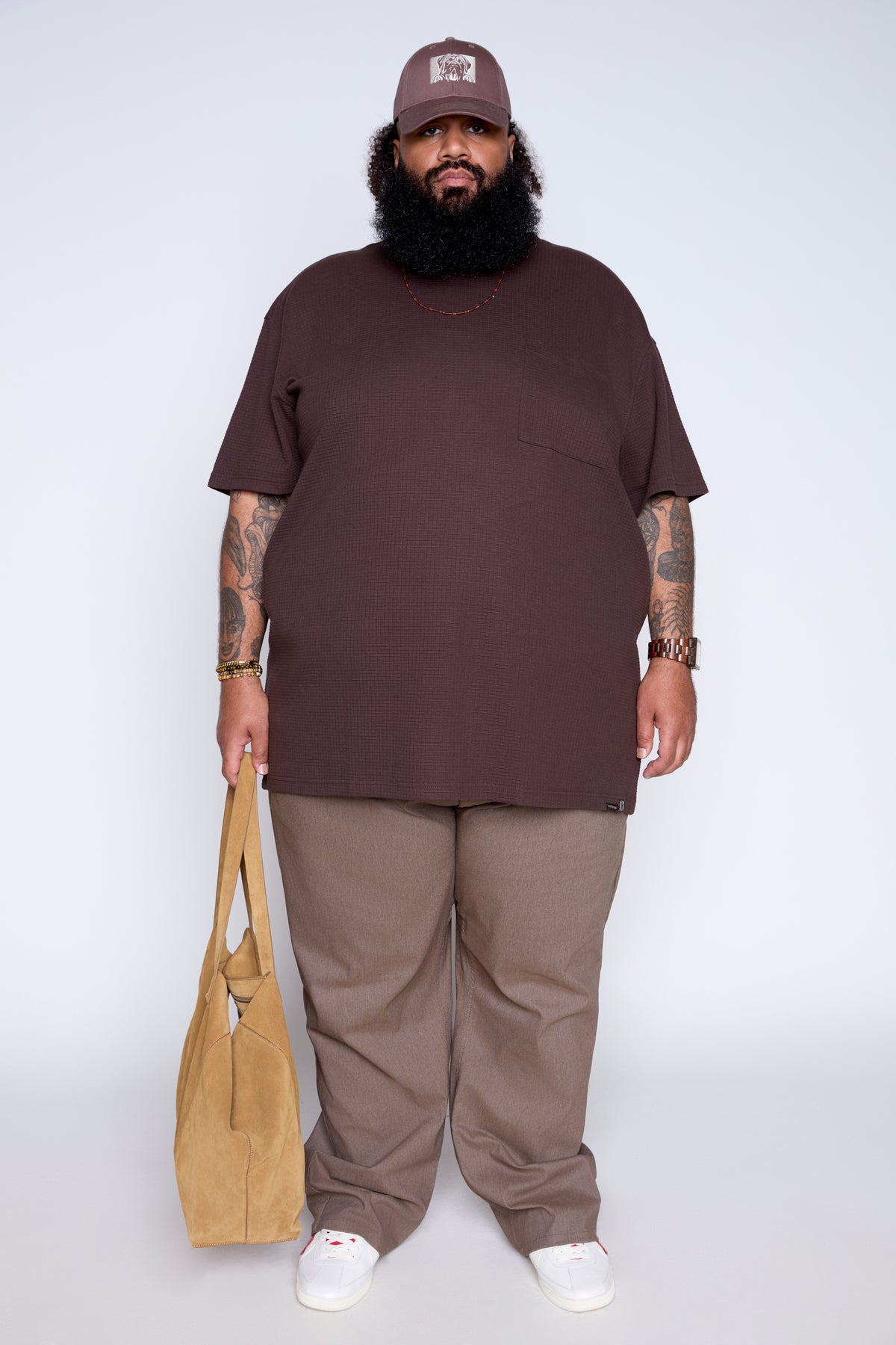 Textured Knit Pocket Tee