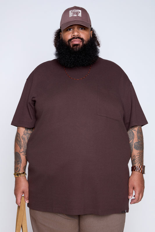 Textured Knit Pocket Tee