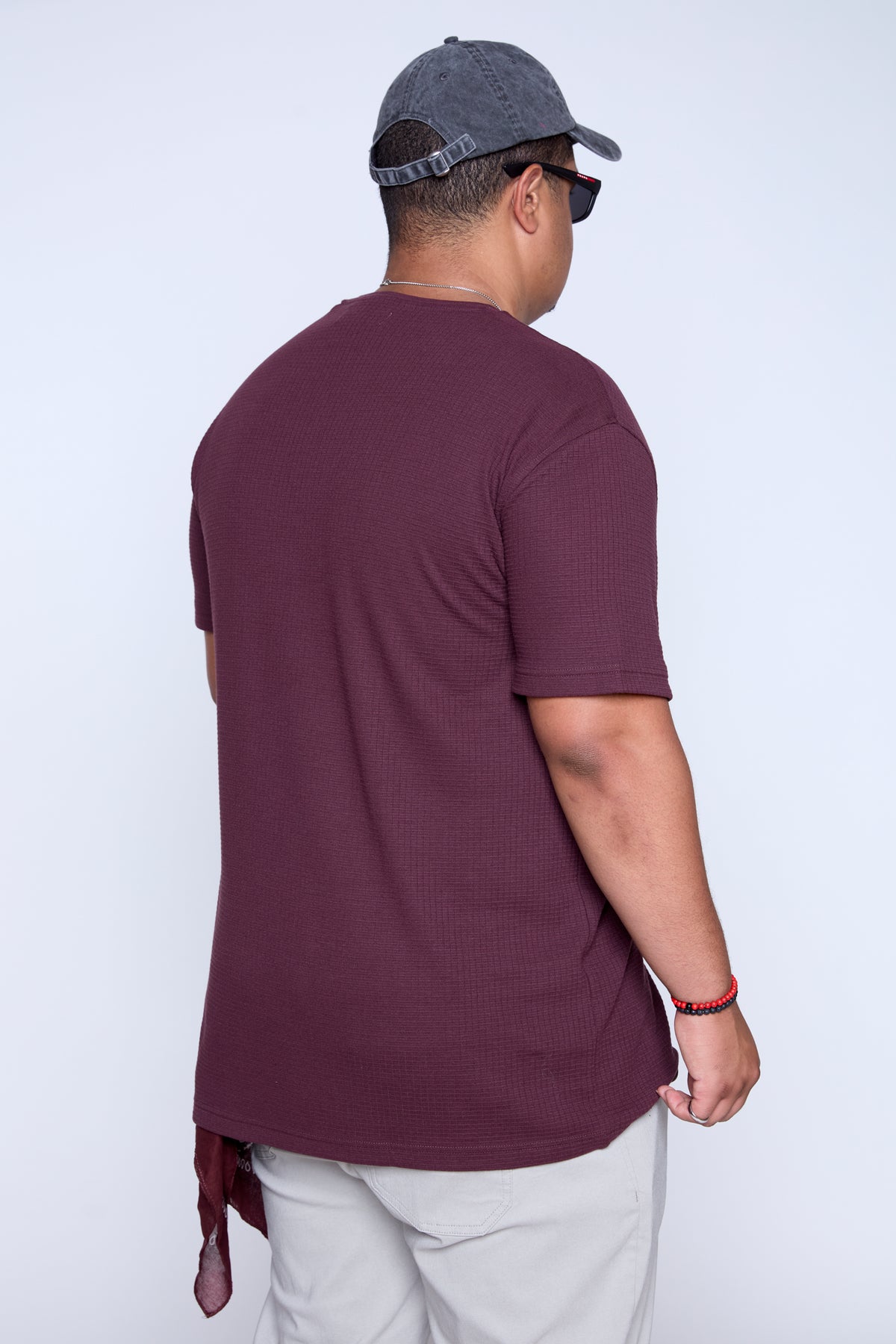 Textured Knit Pocket Tee