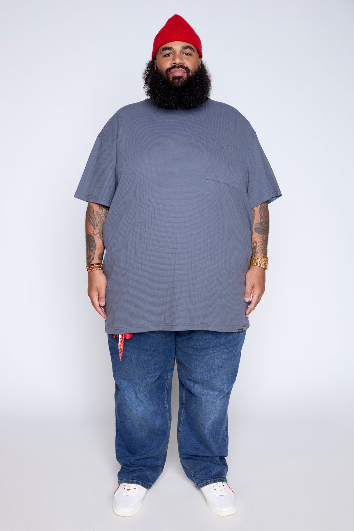 Textured Knit Pocket Tee