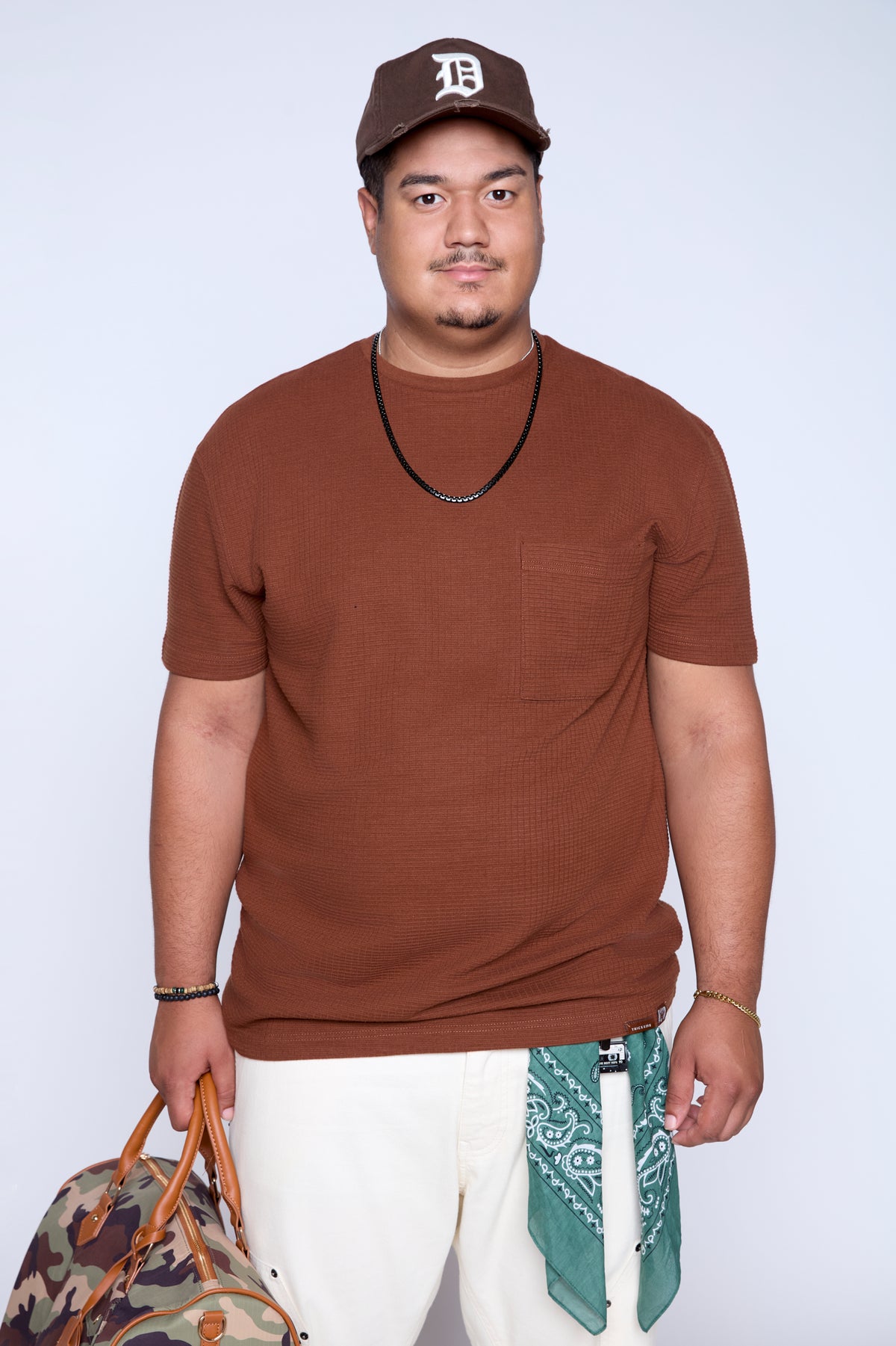 Textured Knit Pocket Tee