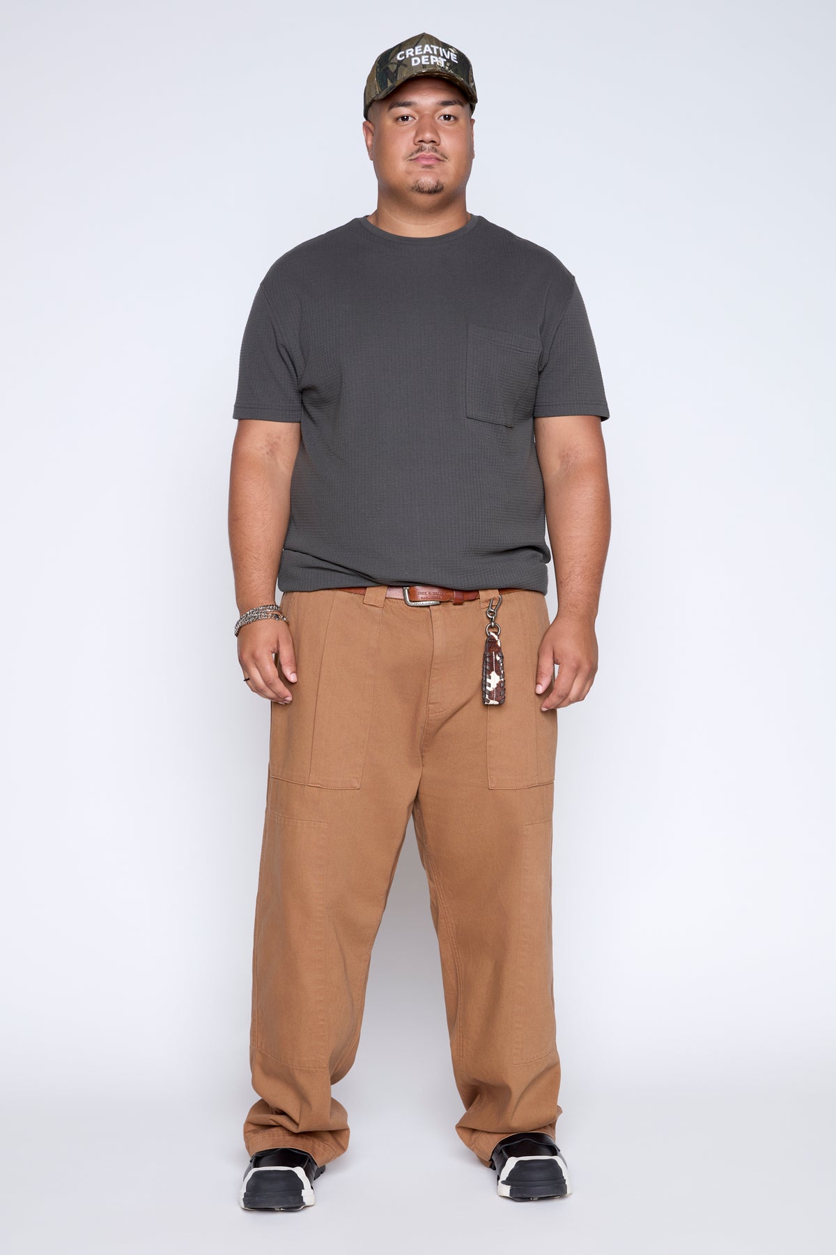 Textured Knit Pocket Tee