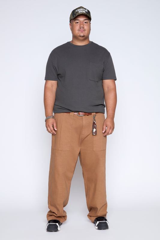 Textured Knit Pocket Tee