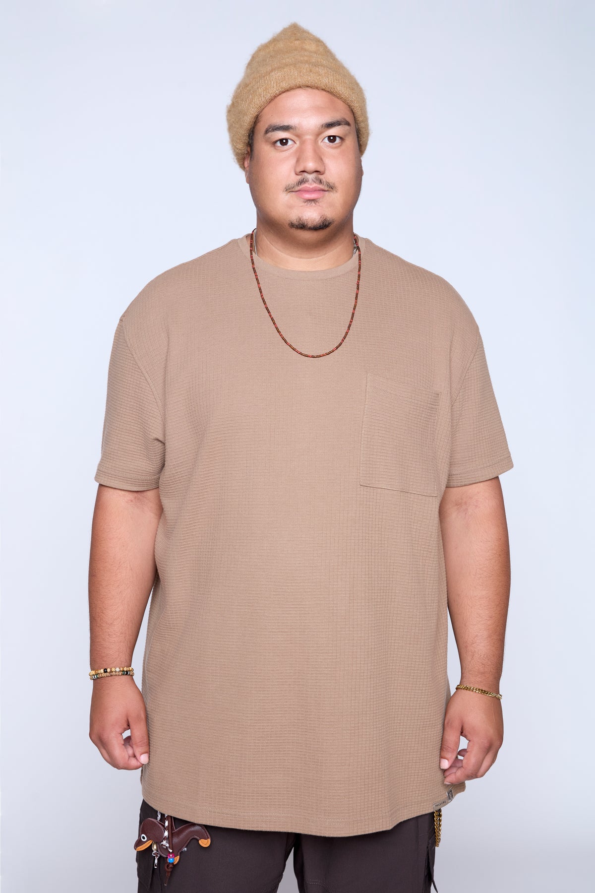 Textured Knit Pocket Tee