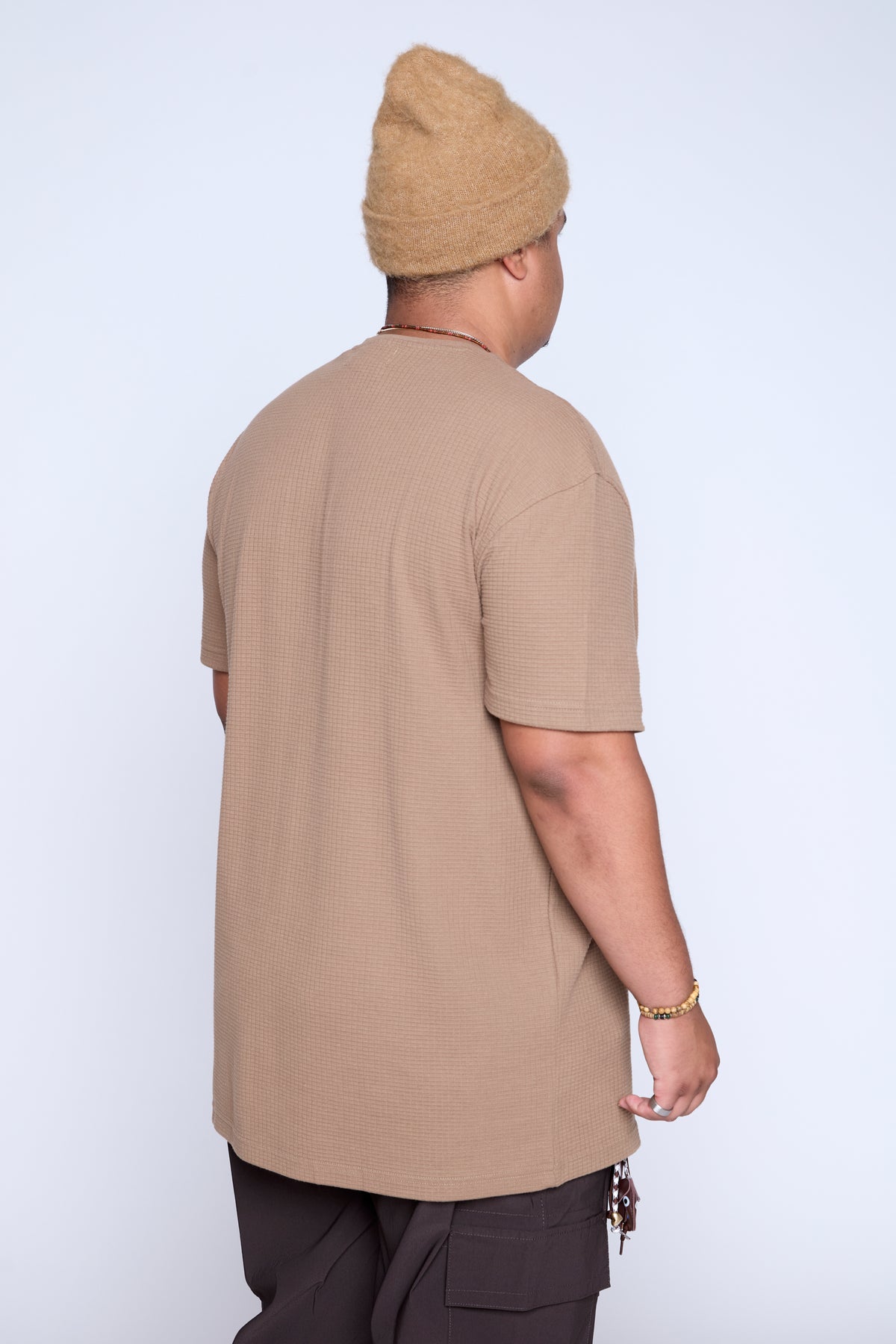 Textured Knit Pocket Tee