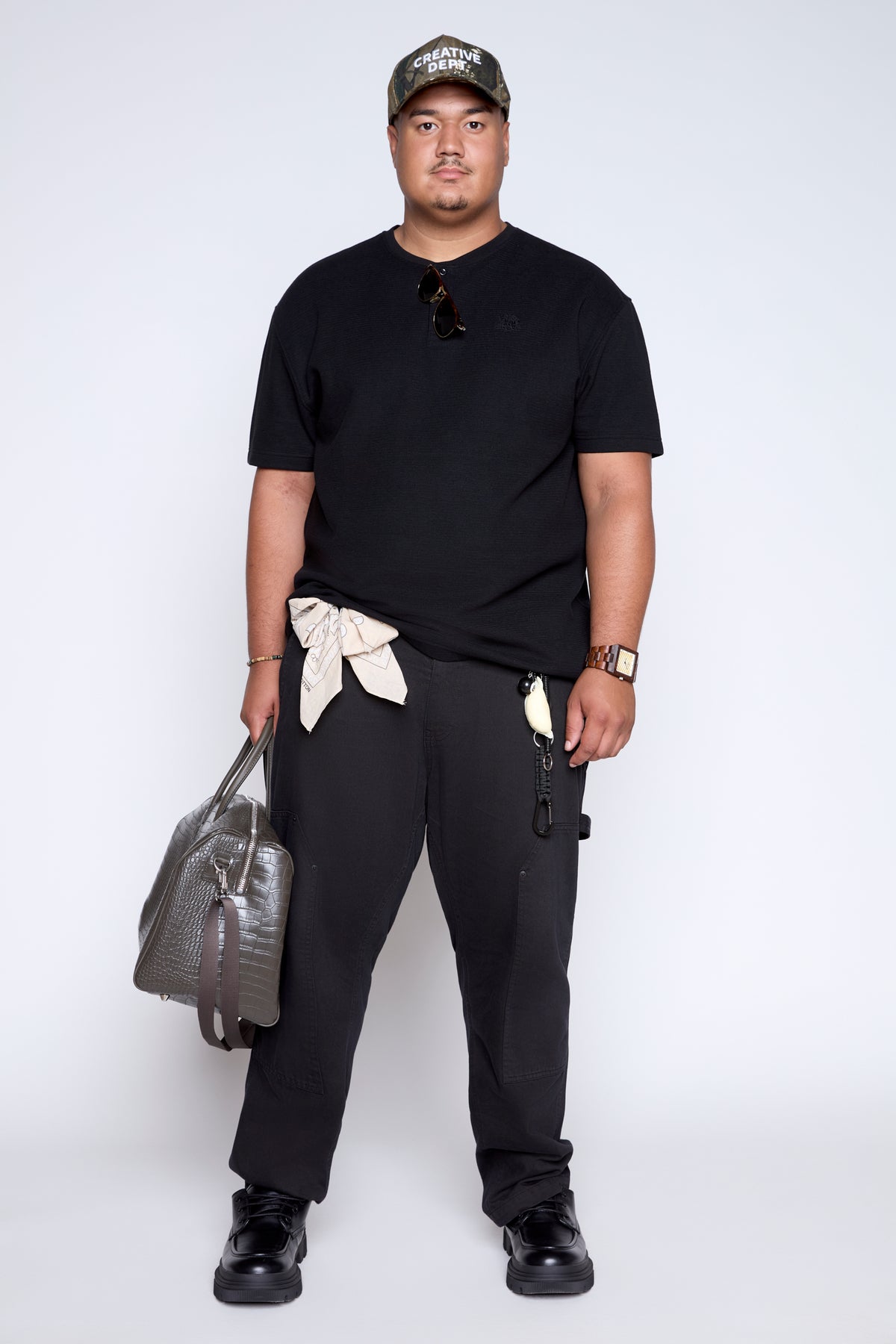Heavyweight Textured Short Sleeve Henley