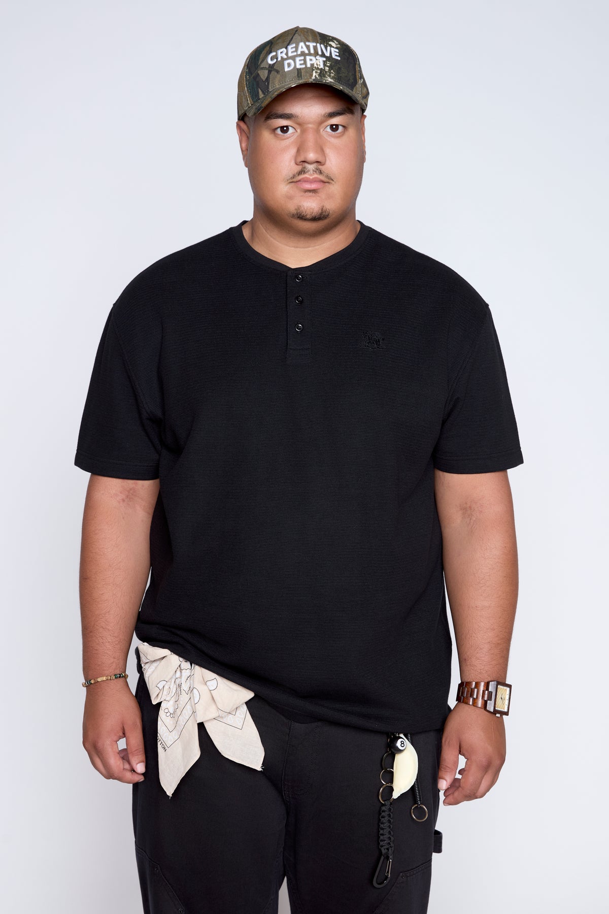 Heavyweight Textured Short Sleeve Henley