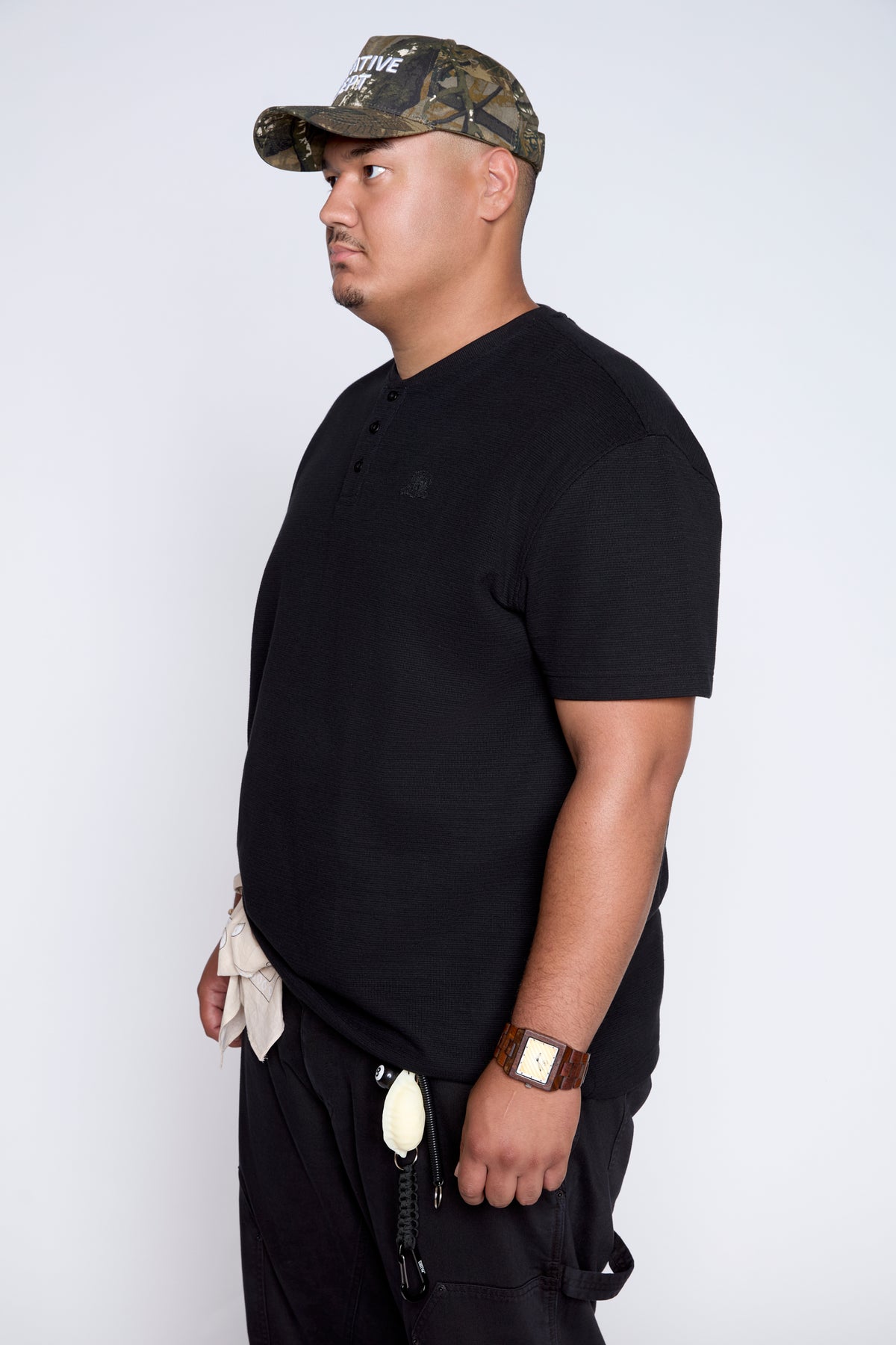 Heavyweight Textured Short Sleeve Henley