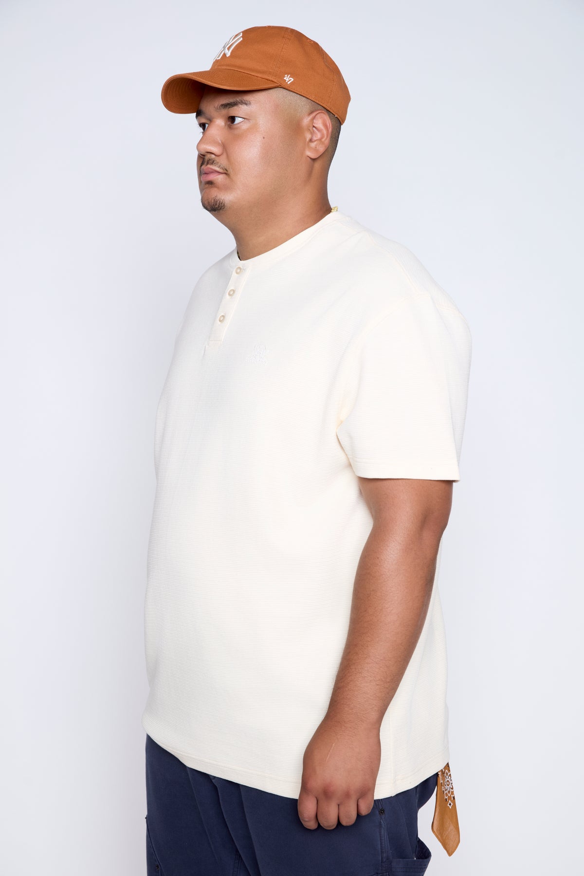 Heavyweight Textured Short Sleeve Henley