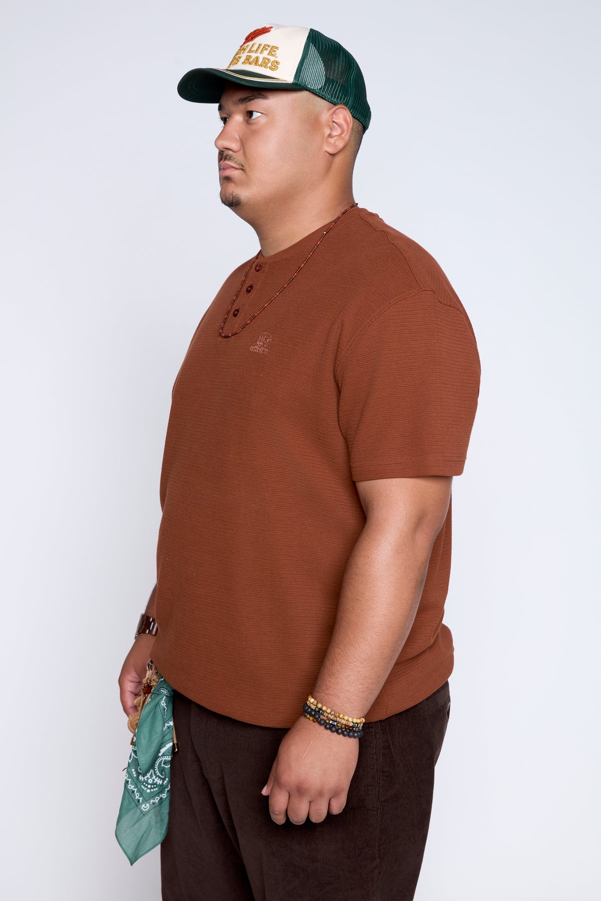 Heavyweight Textured Short Sleeve Henley