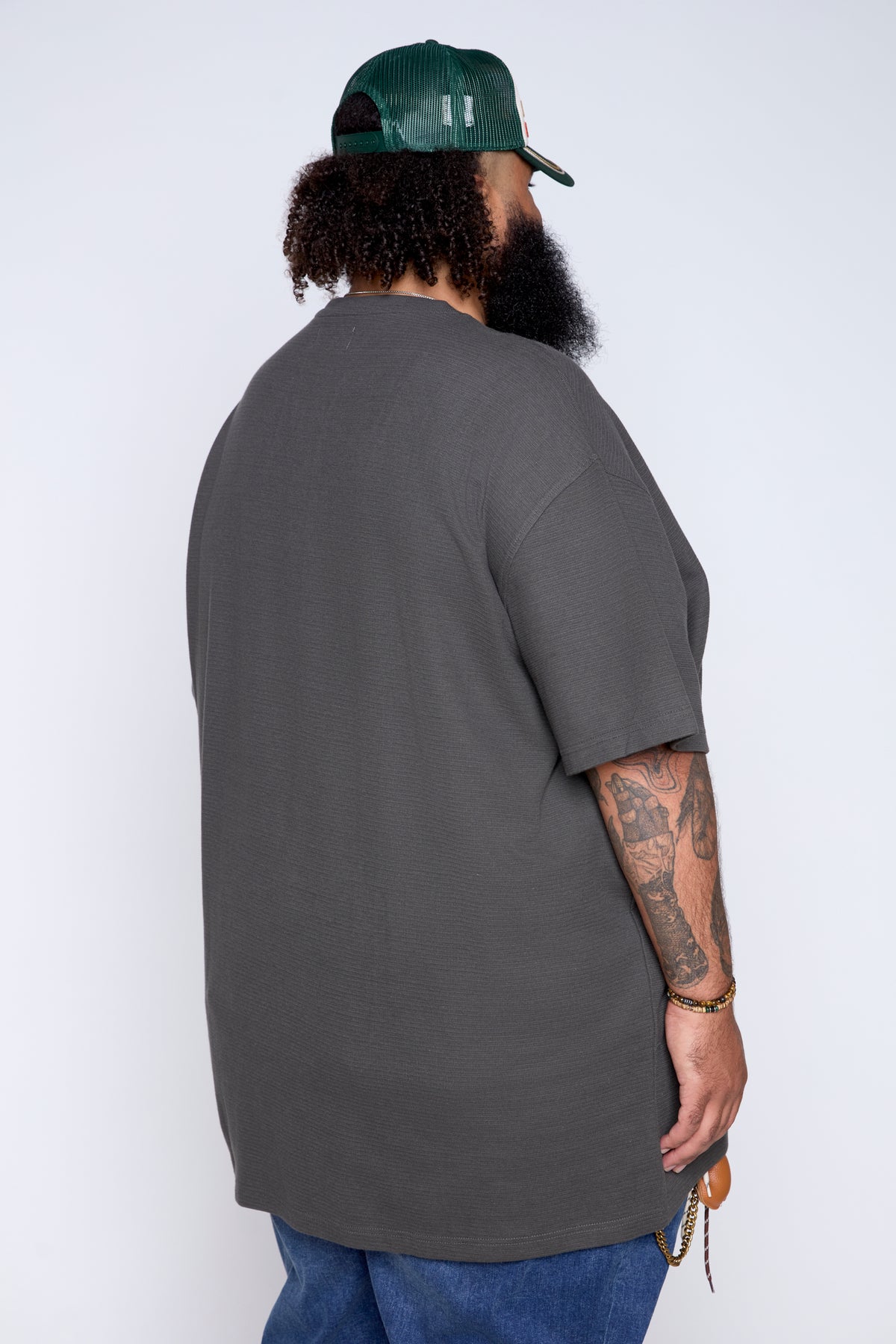 Heavyweight Textured Short Sleeve Henley