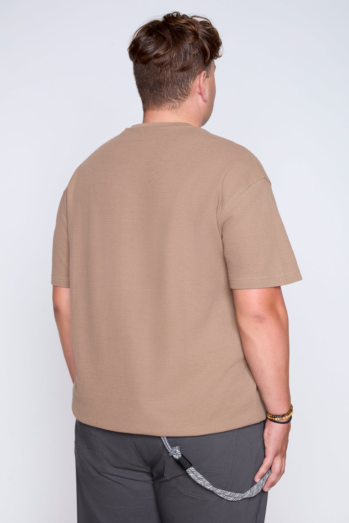 Heavyweight Textured Short Sleeve Henley