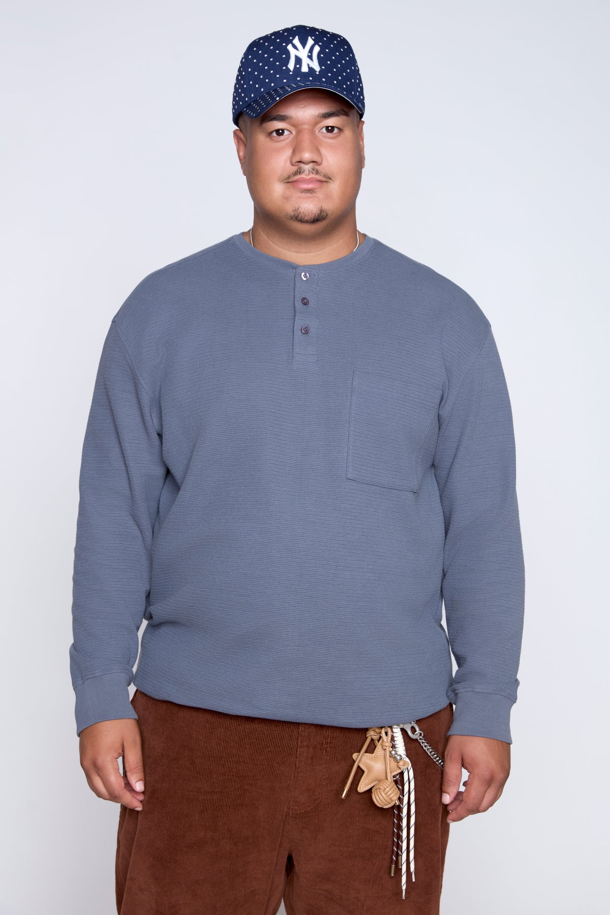 Textured Long Sleeve Henley
