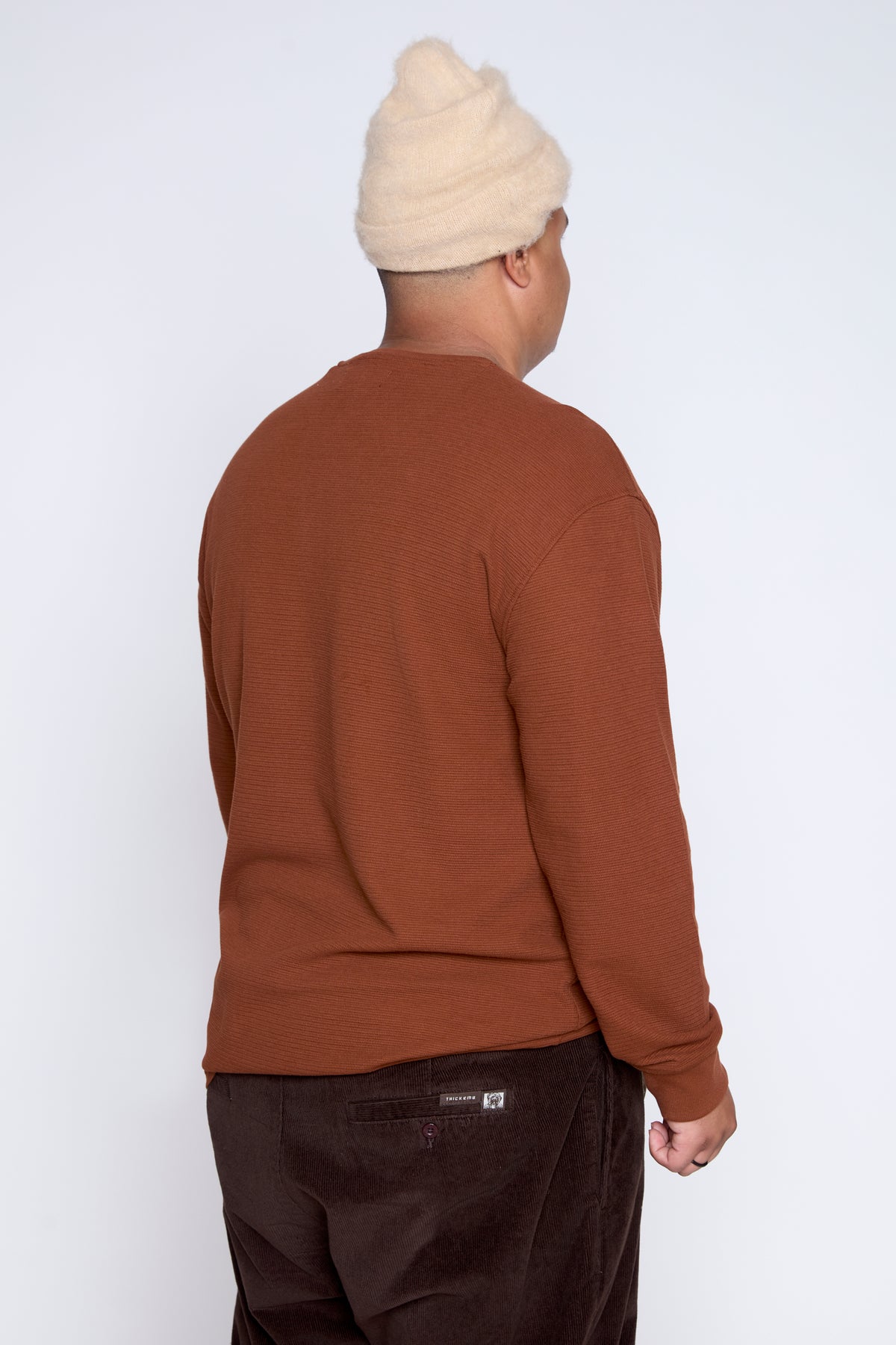 Textured Long Sleeve Henley