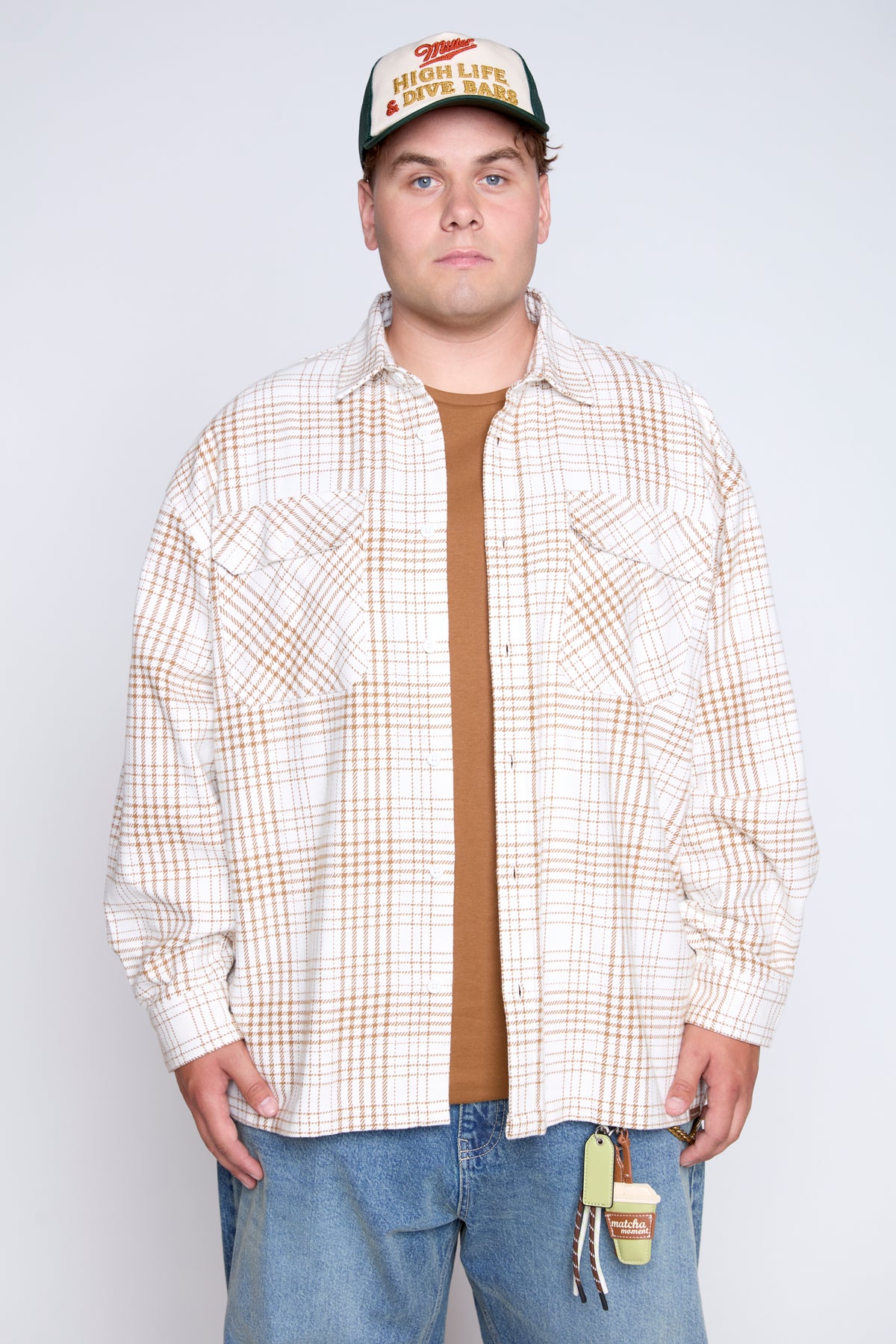 Twill Plaid Overshirt