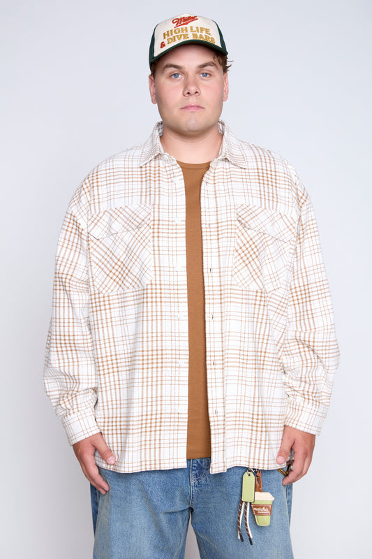 Twill Plaid Overshirt