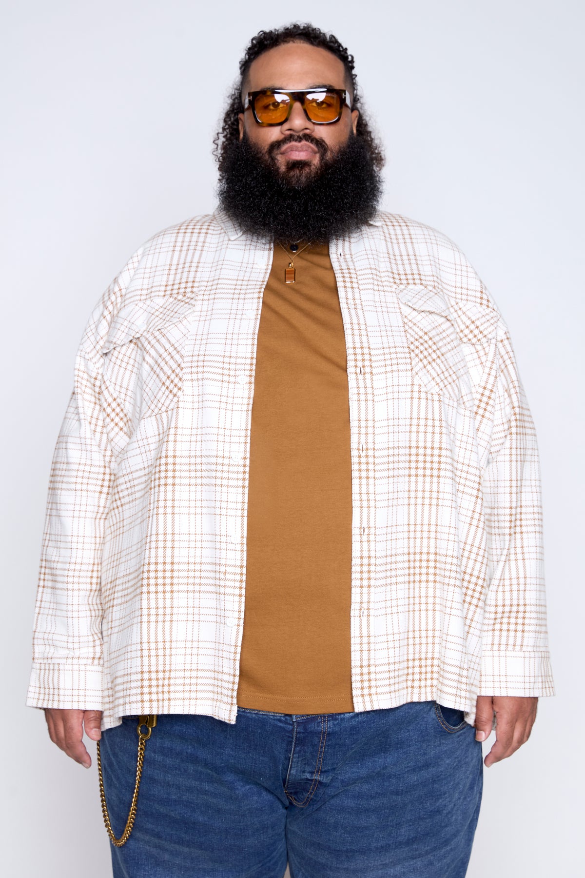 Twill Plaid Overshirt